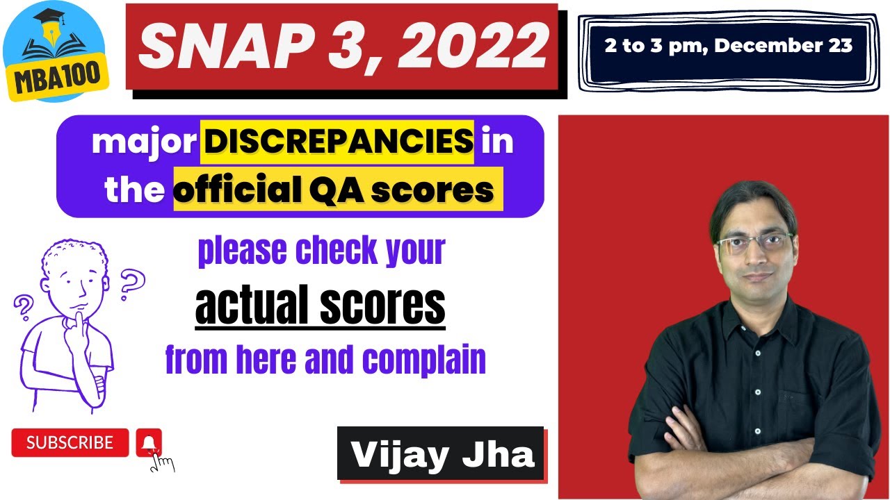 SNAP QA slot 3 (2 to 3 pm, Dec 23, 2022) answers, major problems in the official score #snap2022