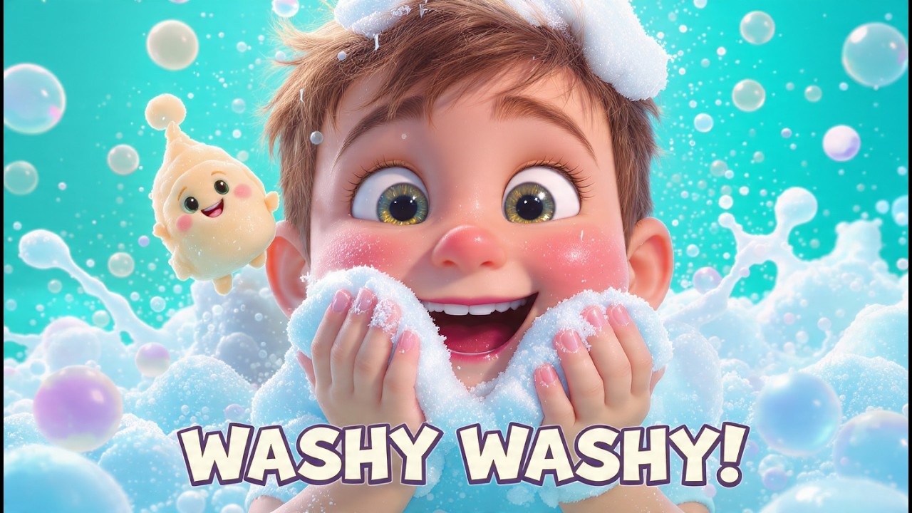 Washy Washy Song 🧼 | Hand Washing Song for Kids | Scrub-a-Dub Fun!