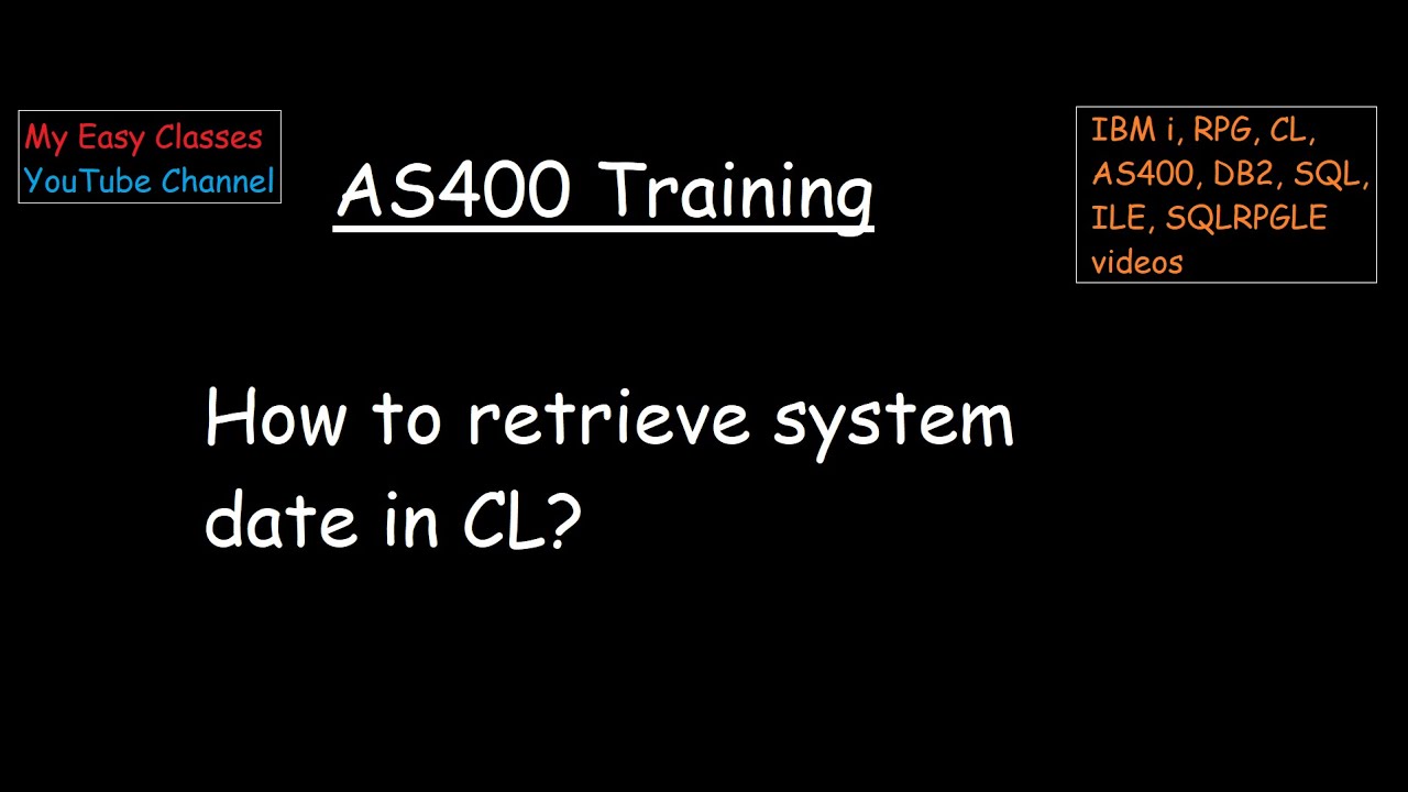 How to retrieve system date in CL
