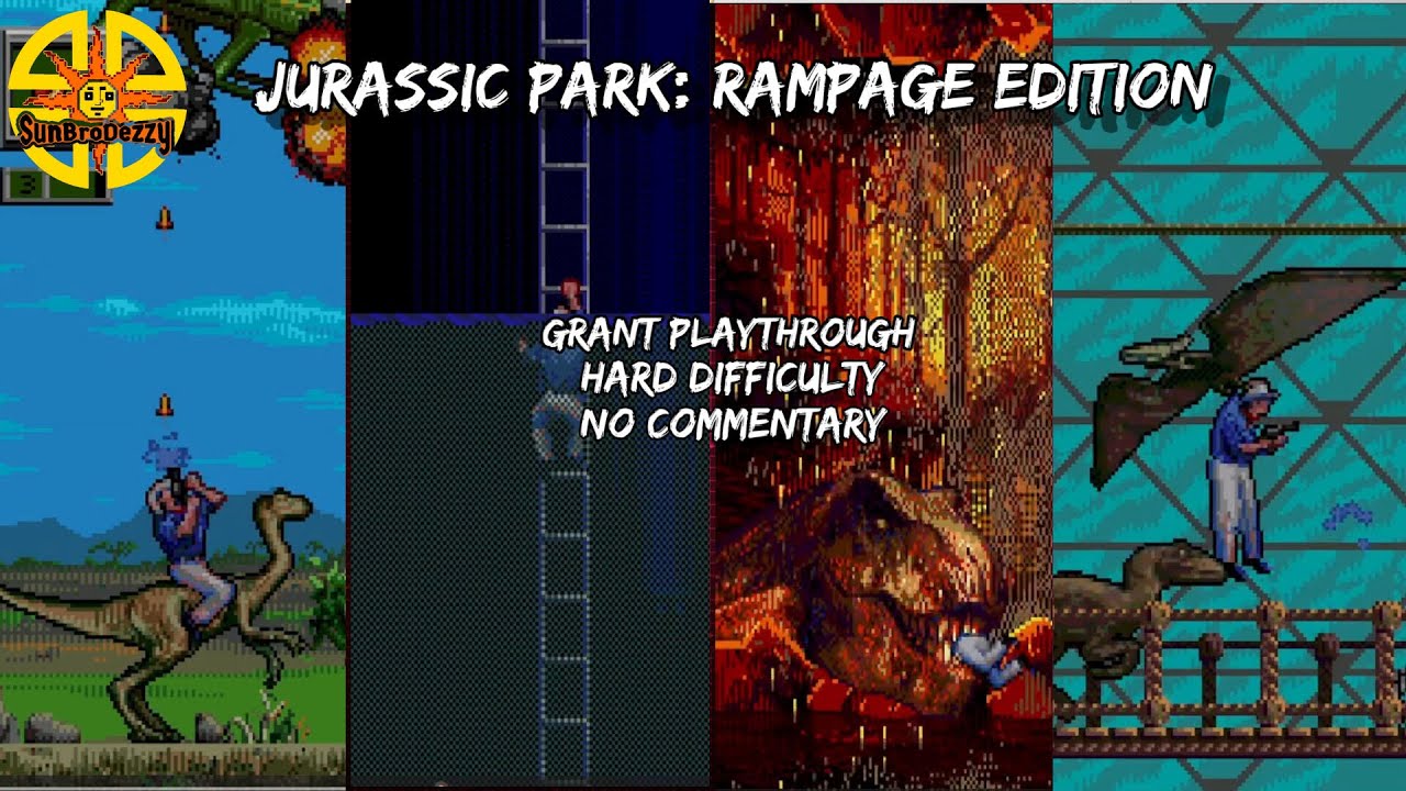 Jurassic Park: Rampage Edition (Hard Difficulty) || Grant Playthough [No Commentary]
