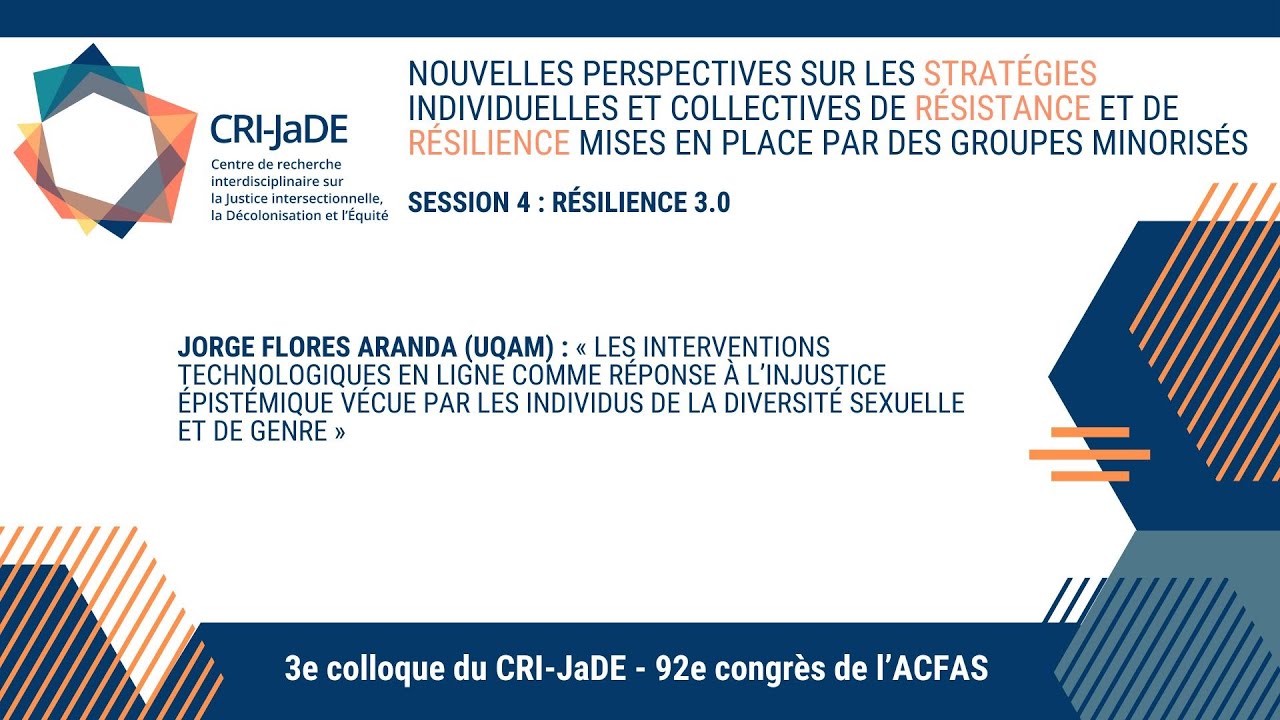 Panel 4: Jorge Flores-Aranda: Les interventions en ligne en réponse à l'injustice épistémique