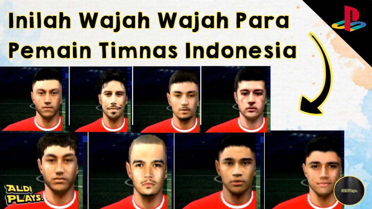 Inilah Wajah para pemain Timnas Indonesia di Pro Evolution Soccer PS2❗❗❗