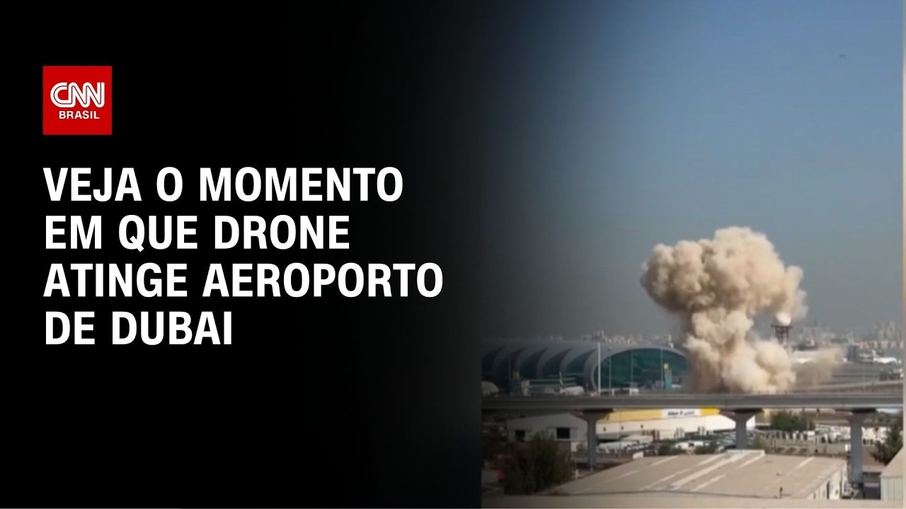 Vídeo mostra momento em que um drone atinge o aeroporto de Dubai | CNN BRASIL