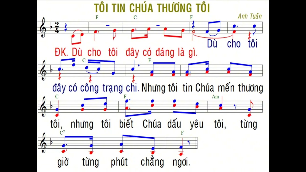Tập Hát: TÔI TIN CHÚA THƯƠNG TÔI - Anh Tuấn