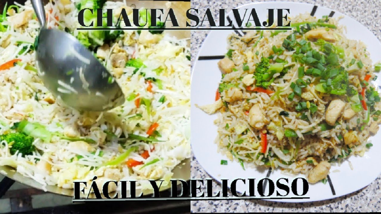 Chaufa Salvaje o Aeropuerto salvaje( Chifa) como hacer un chaufa Salvaje con vegetales fácil /😋🇵🇪