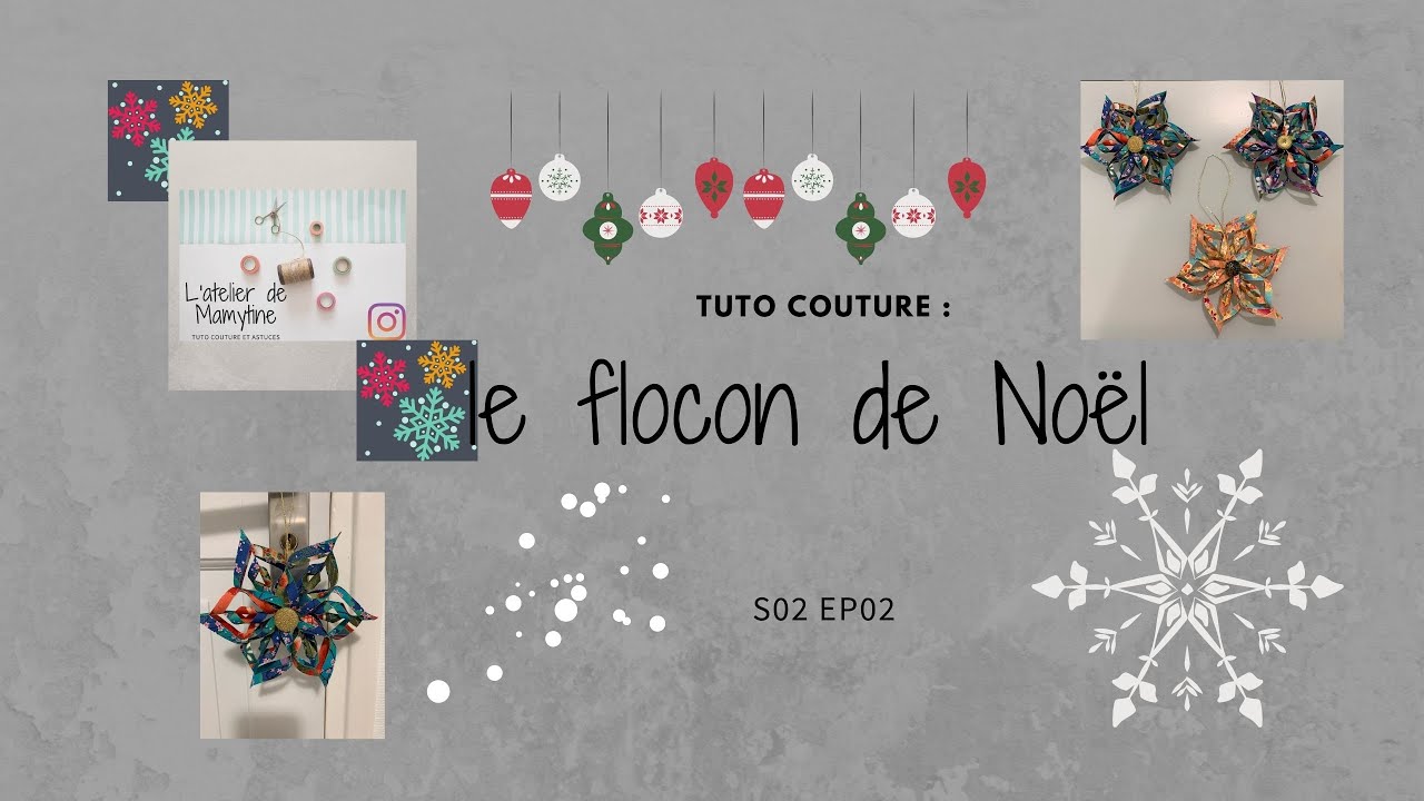 tuto couture : le flocon de Noël