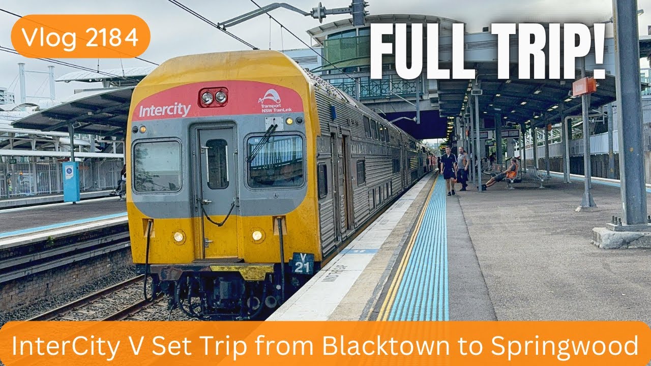 Sydney Trains Vlog 2184: InterCity V Set FULL TRIP from Blacktown to Springwood