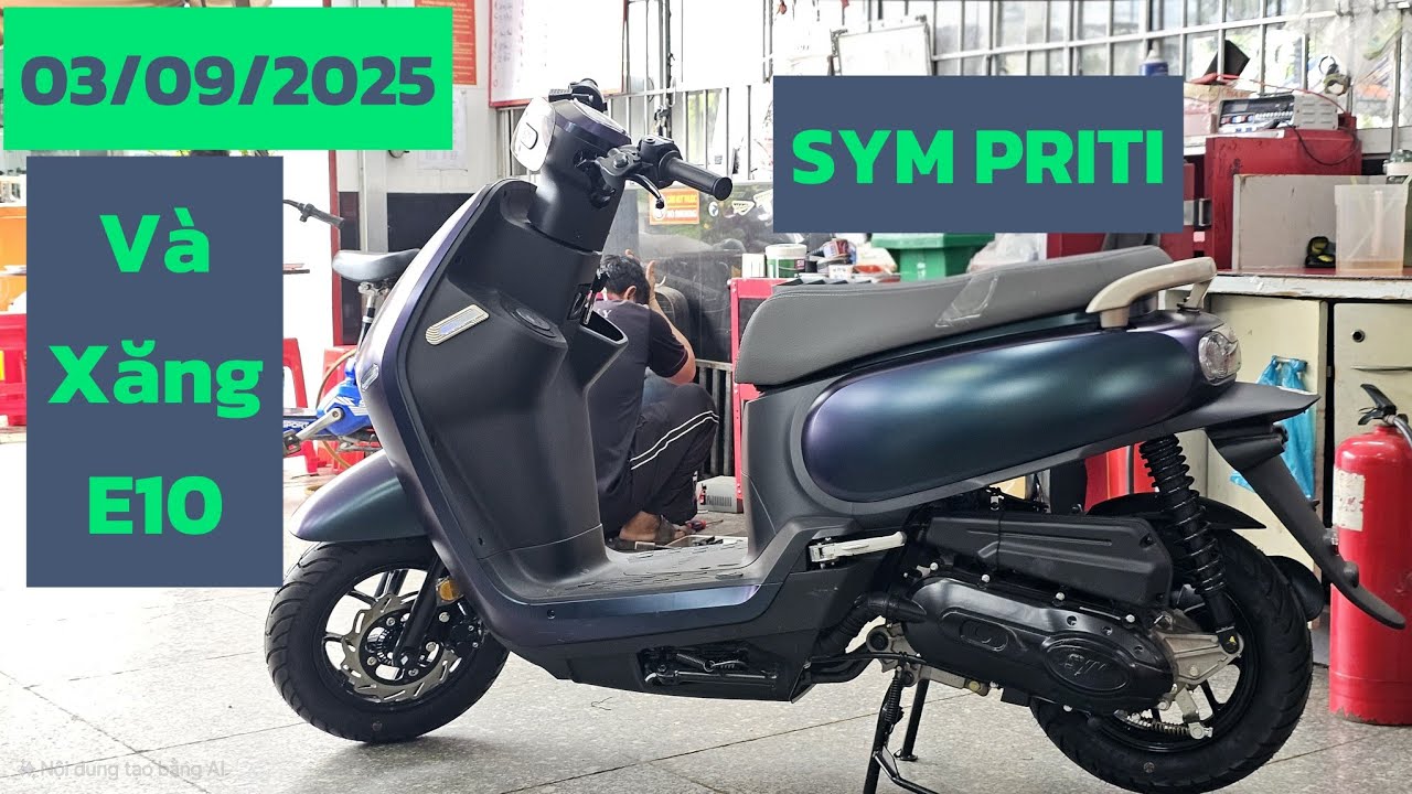 SYM PRITI 50cc chạy được xăng E10 kh&ocirc;ng? Xe tay ga chuẩn đẹp bền cho học sinh. Khải Phạm #sym #priti