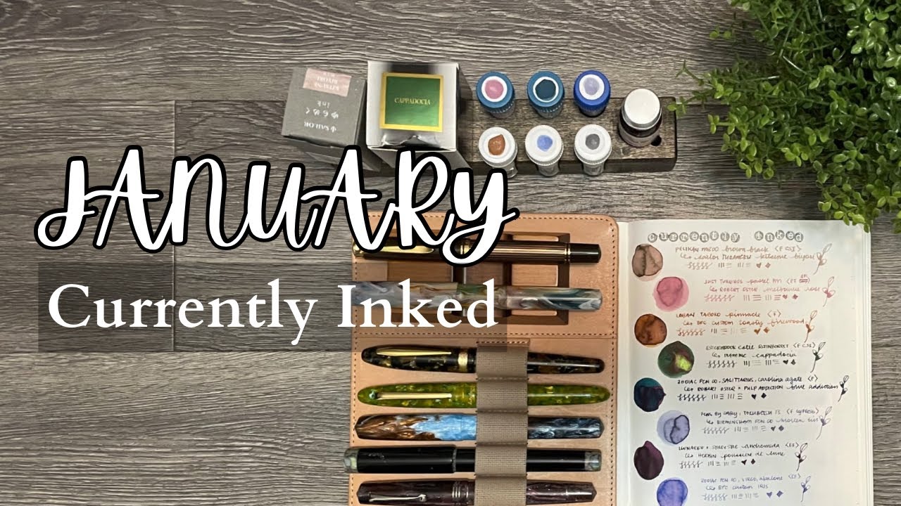 #currentlyinked January 2024 // Pelikan, Leonardo, Laban, Parker, Birmingham Pen Co, Diamine