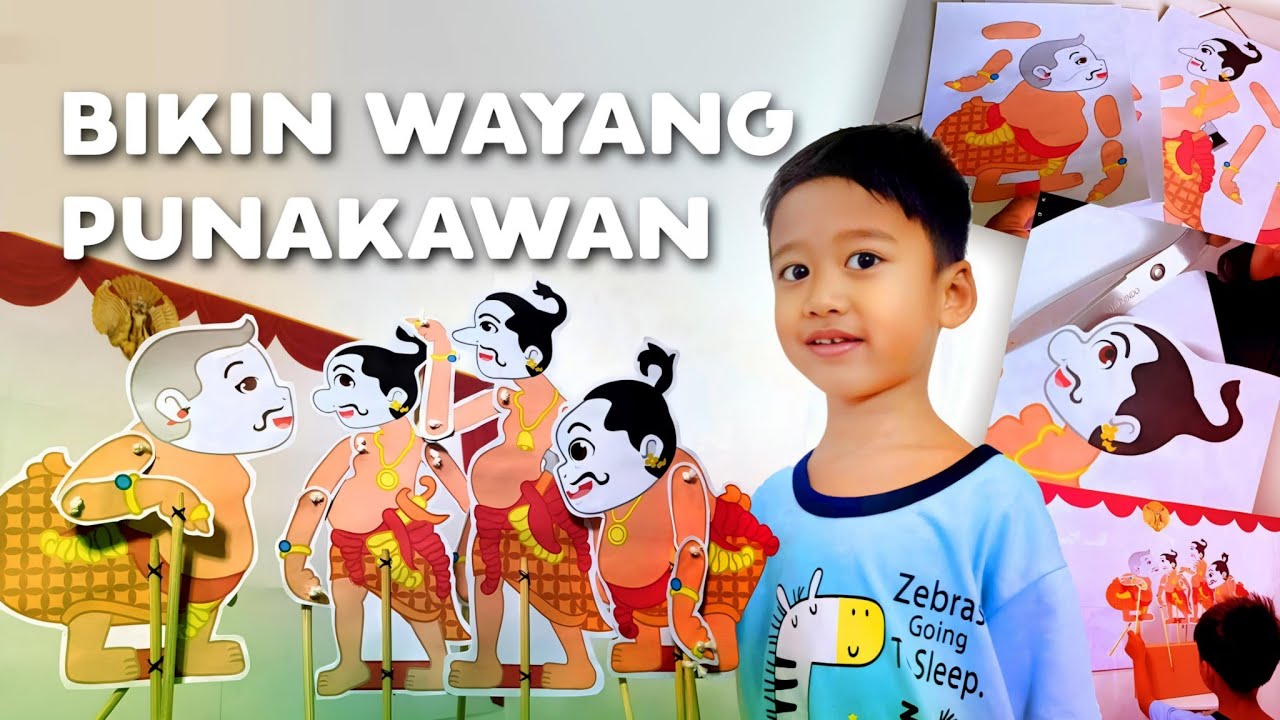 Cara Membuat Wayang Dari Kertas  Mudah Lucu Bagus TAYO Bikin Punakawan Semar, Gareng, Petruk, Bagong