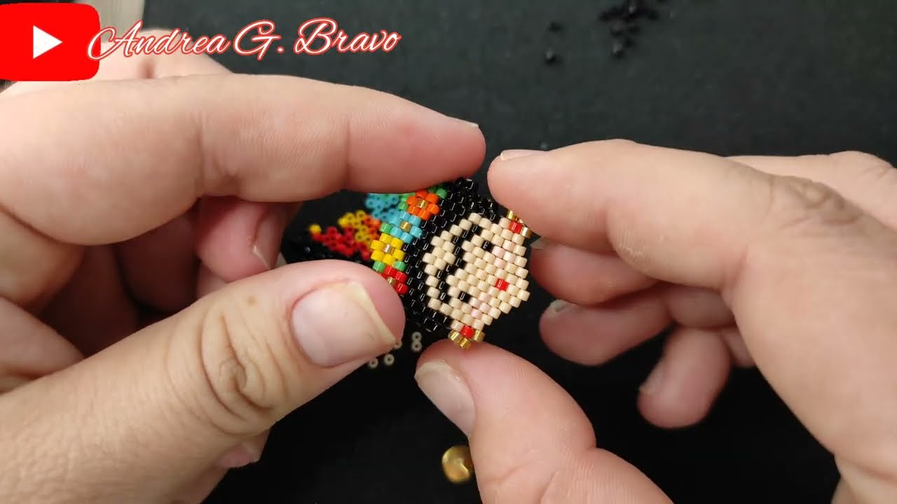 ♥️CÓMO HACER ARETES EN TOPOS DE FRIDA KAHLO EN MIYUKI PASO A PASO!
