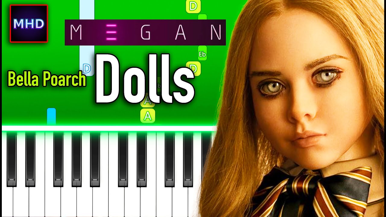 M3GAN Trailer Song - EASY PIANO TUTORIAL - Bella Poarch - Dolls