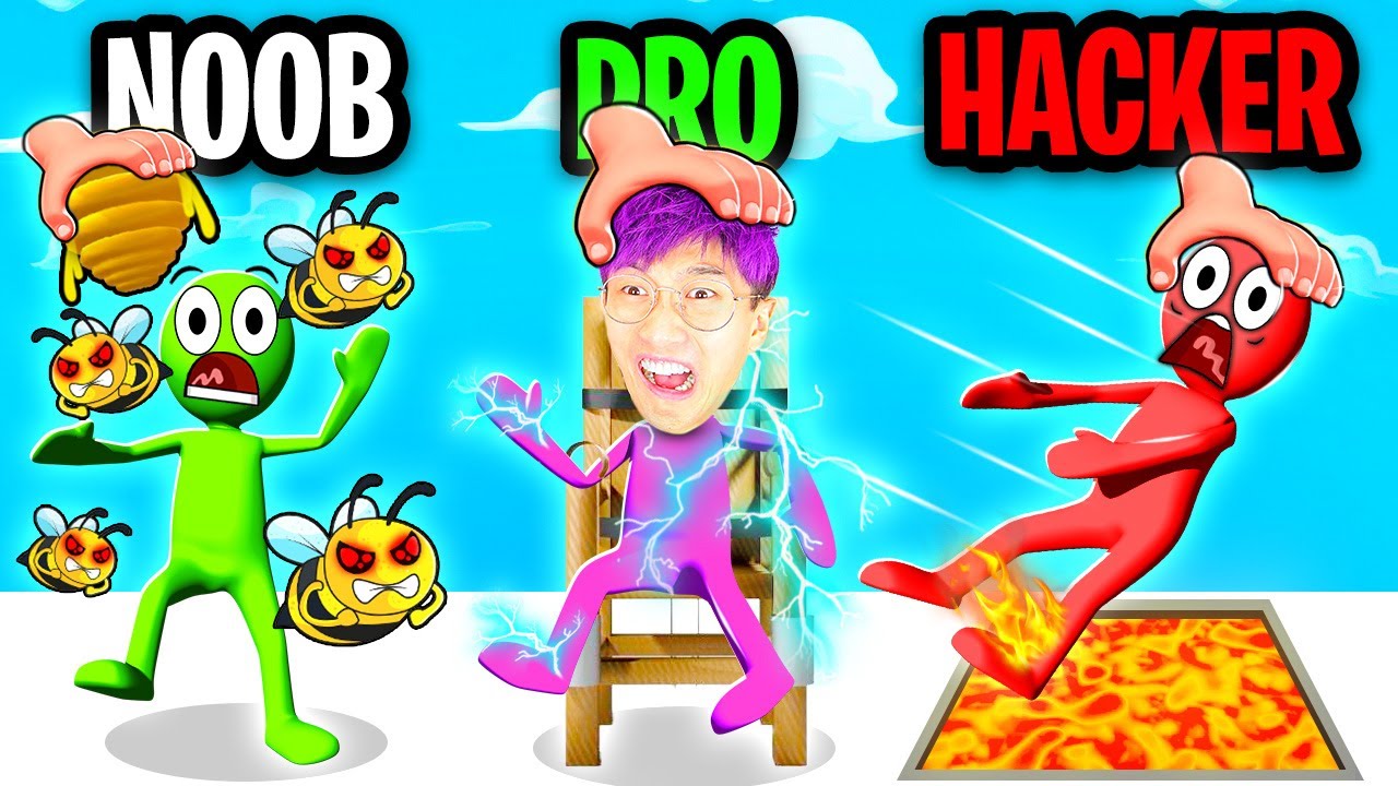 NOOB vs PRO vs HACKER In HAND STRIKE!? (ALL LEVELS!)
