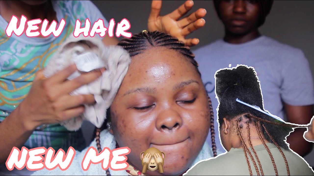 HOW TO TRIBAL FEED IN CORNROW WITH BRAIDS || HAIR TRANSFORMATION