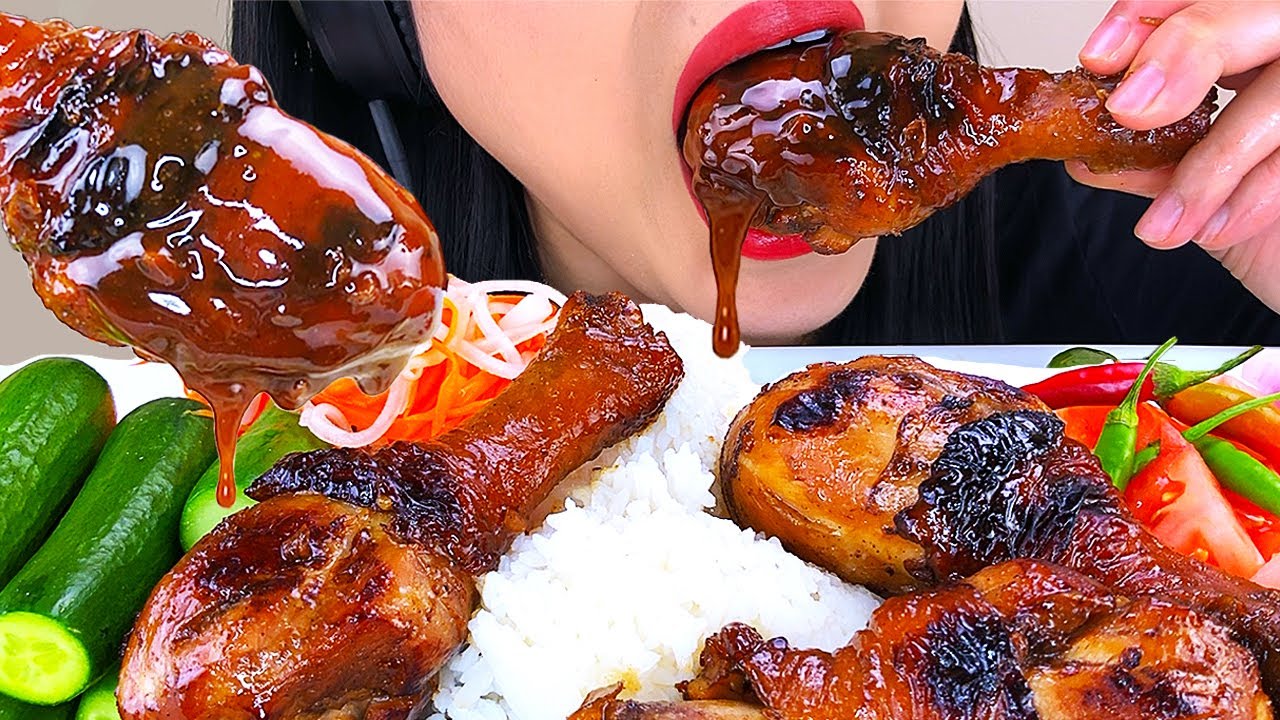 ASMR ROTISSERIE CHICKEN RICE PLATTER | ASMR Phan