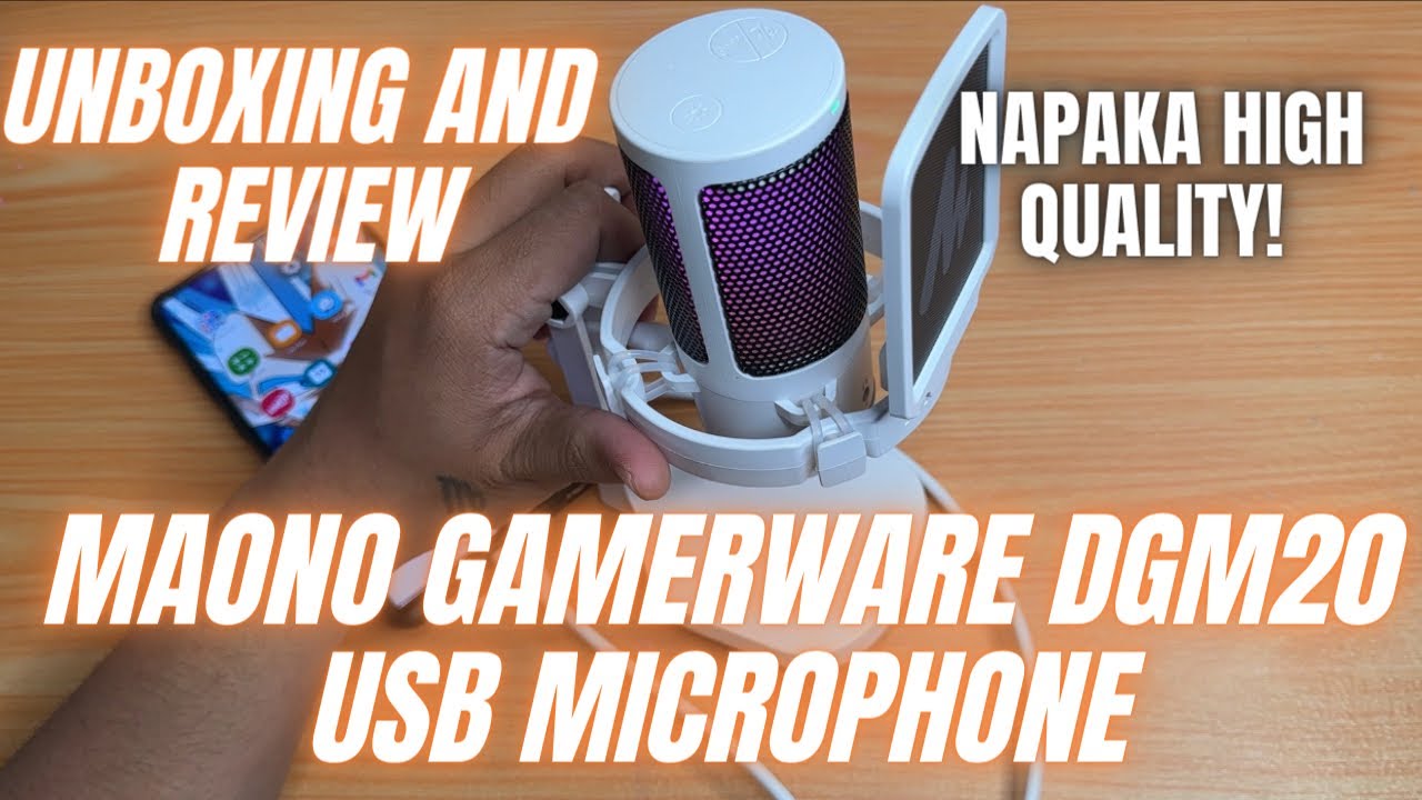 Maono Gamerware DGM20 USB Microphone Unboxing and Review - Filipino