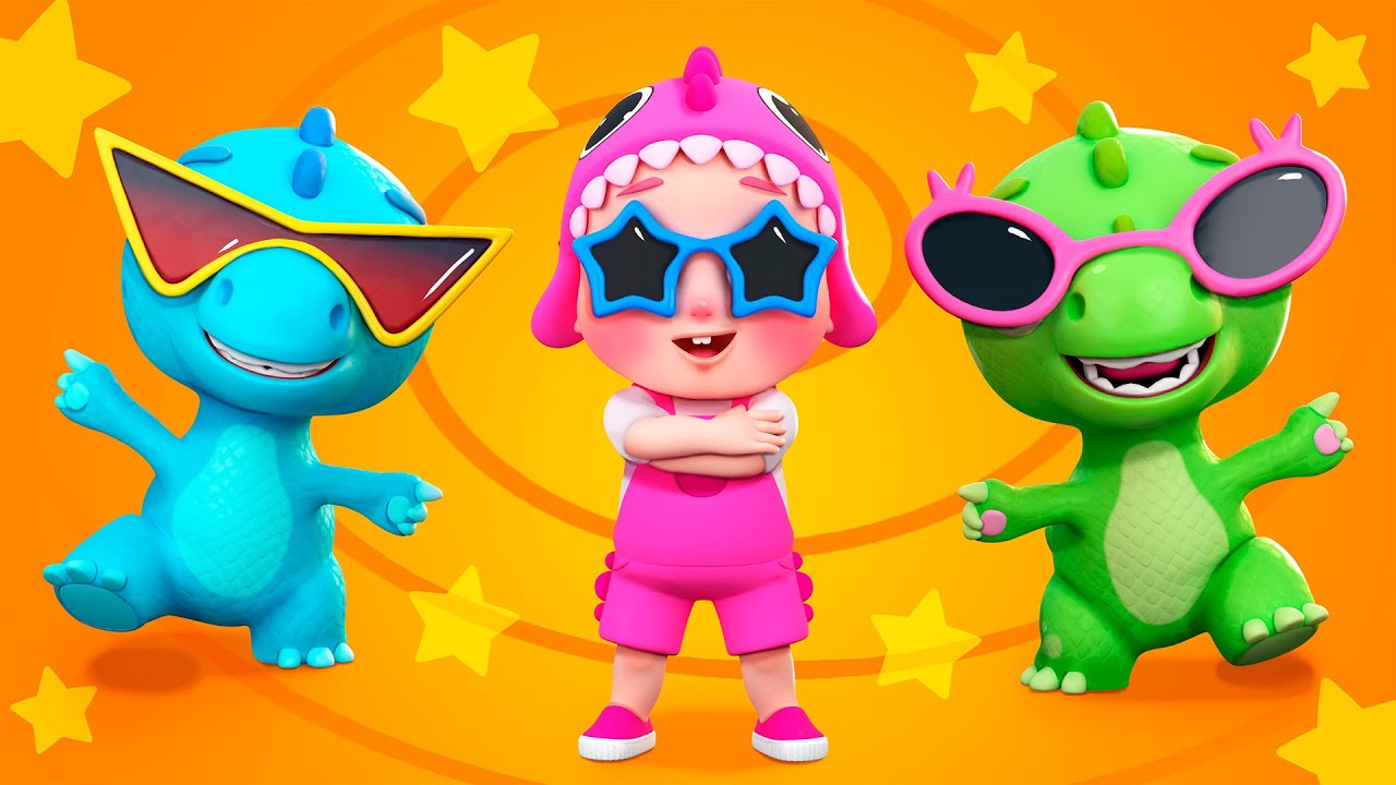 🦖 Dança Congelada do Dino Funky + Mais | Bubbleee em Português - Canções Para Crianças