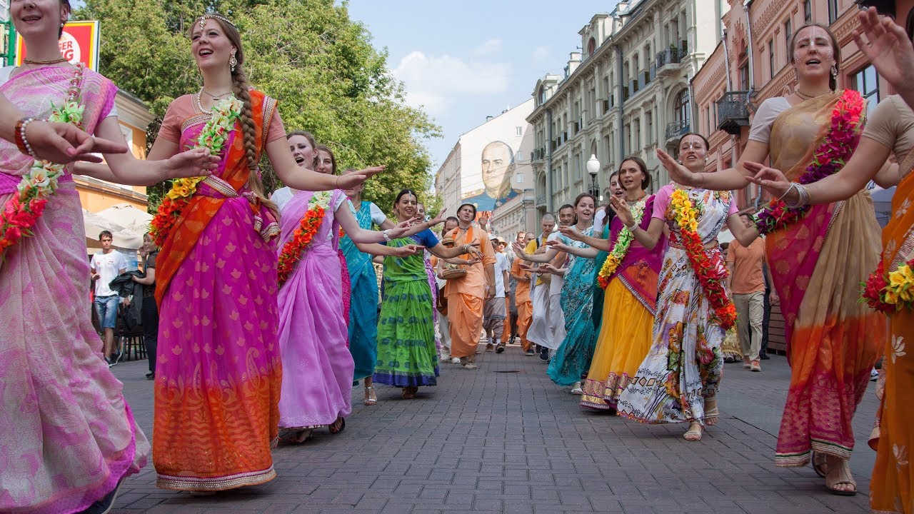 Харинама на Арбате и в Парке Горького (Москва, май 2017)