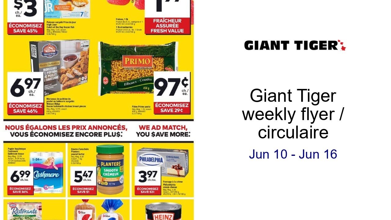 Giant Tiger weekly flyer / circulaire Jun 10 - Jun 16