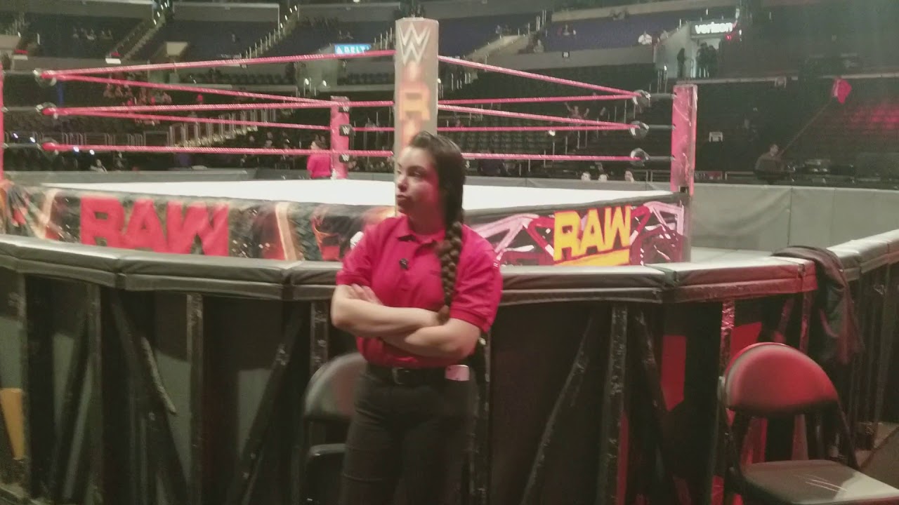 Walking out into the Los Angeles Staples Center for WWE Raw 12.4.17