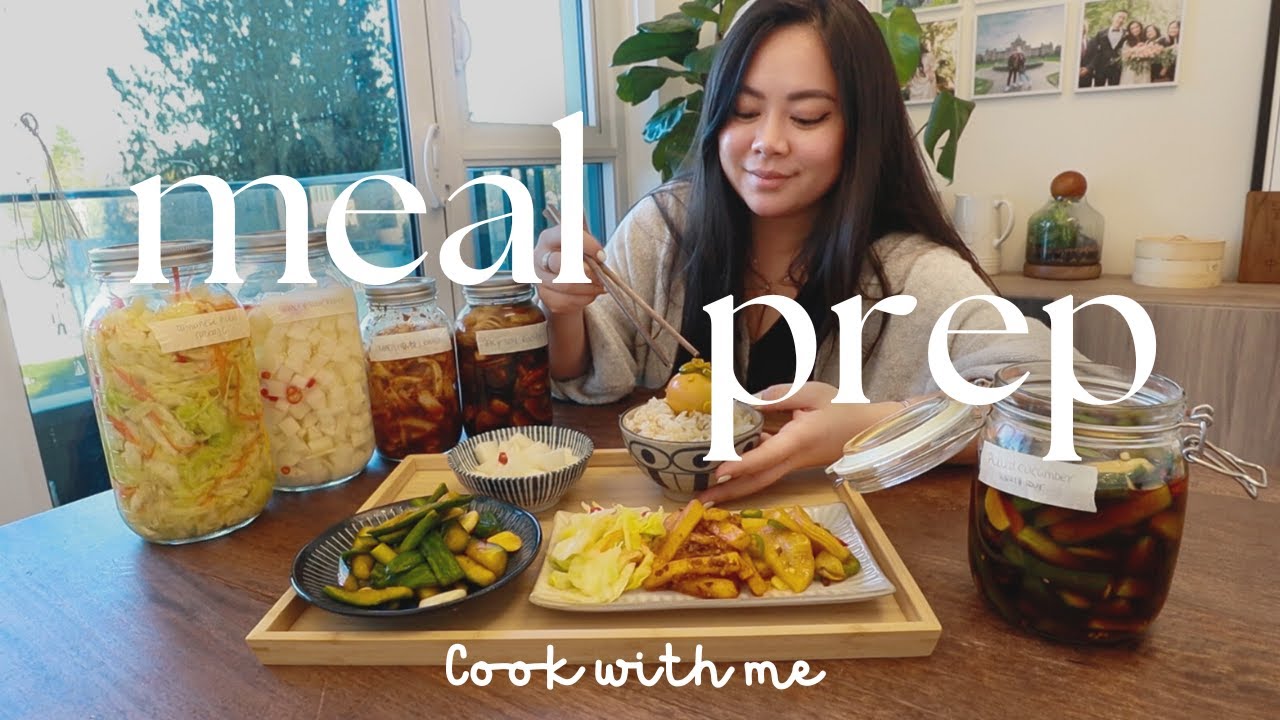 【Meal prep for the week】6 side dishes,  pickled radish, Korean marinated eggs | Tiffycooks Vlog