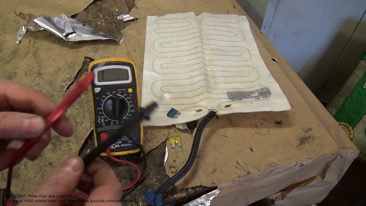 How to test Toyota car seat heat element status Ok or bad?