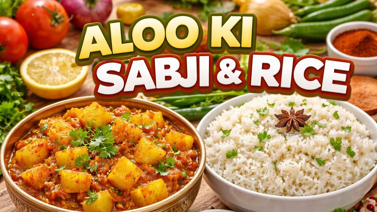 Aloo ki sabji and rice 🍚. #volgs #kitchen 