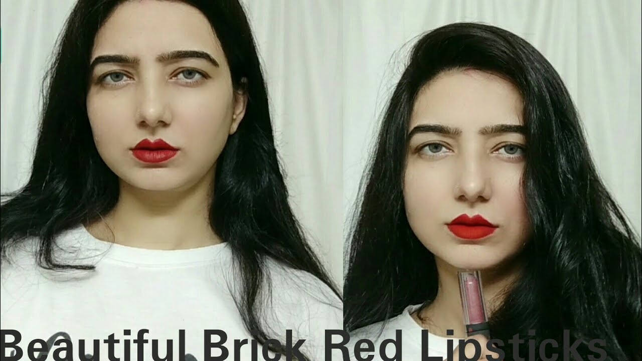 Beautiful Brick Red Lipstick Swatches #Shorts