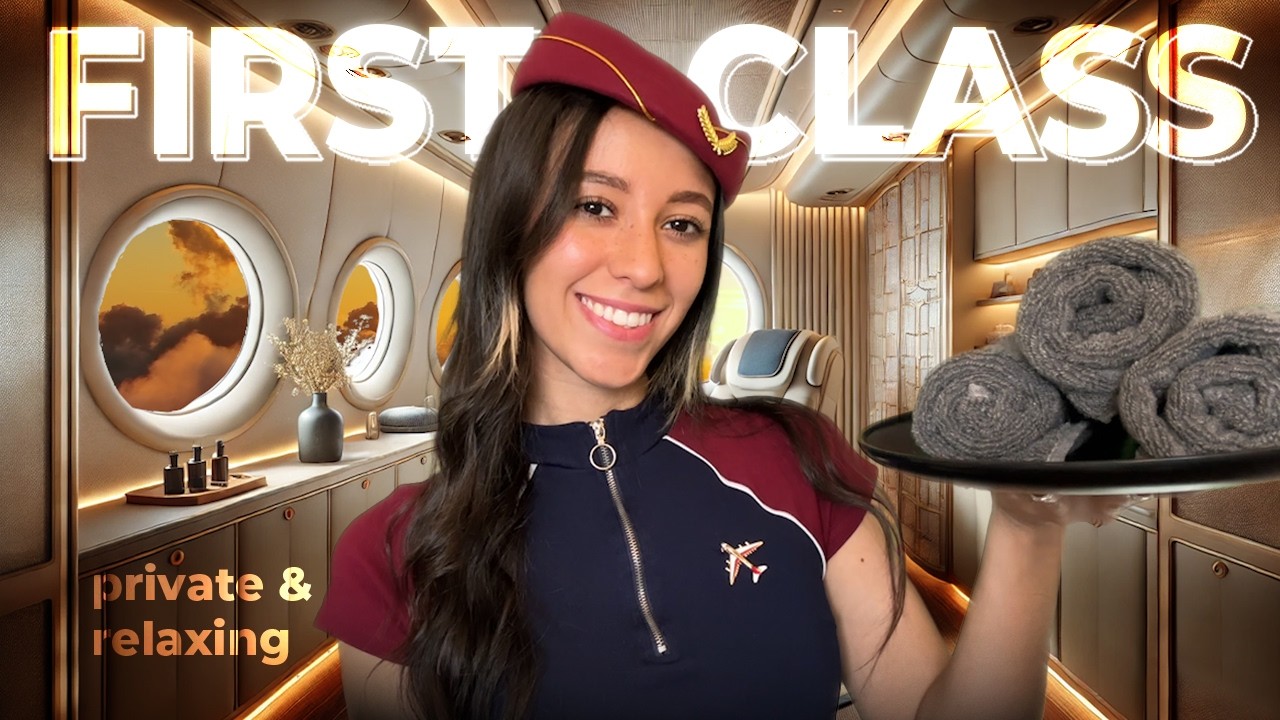 First Class Flight Attendant Pampering Experience | ASMR
