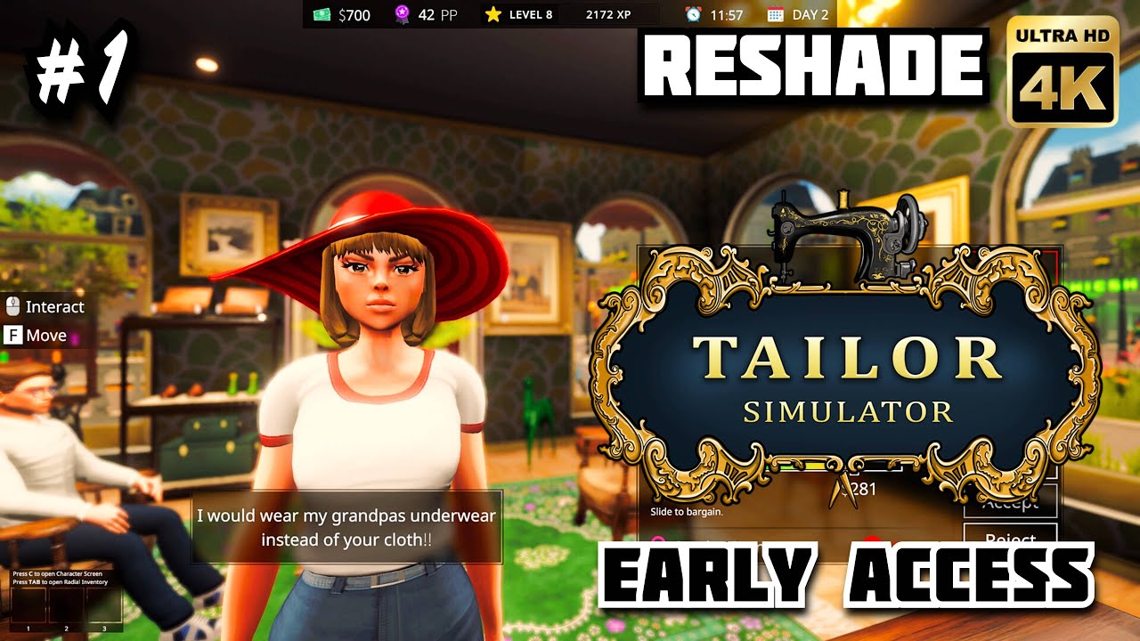 Tailor Simulator 4K #1 EN No Commentary Gameplay +Reshade