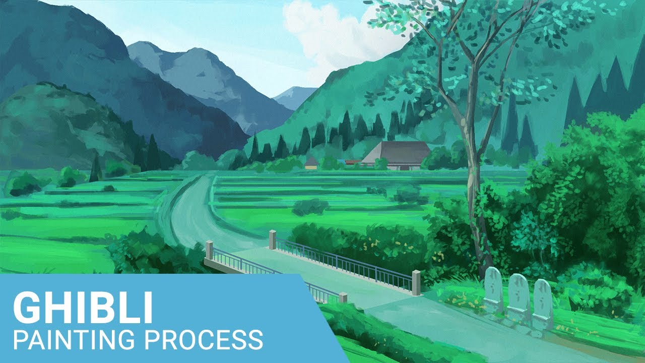 PAINTING a Ghibli Background
