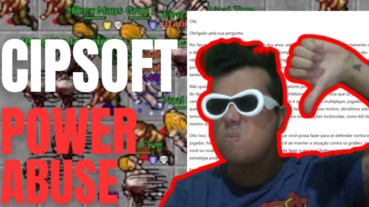 CIPSOFT RESPONDE SOBRE POWER ABUSE NO TIBIA E COMUNIDADE SE REVOLTA! l Tibia Papo
