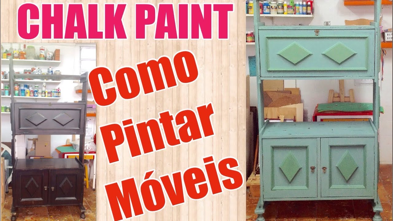 CHALK PAINT: COMO PINTAR MÓVEL ANTIGO #transformamos