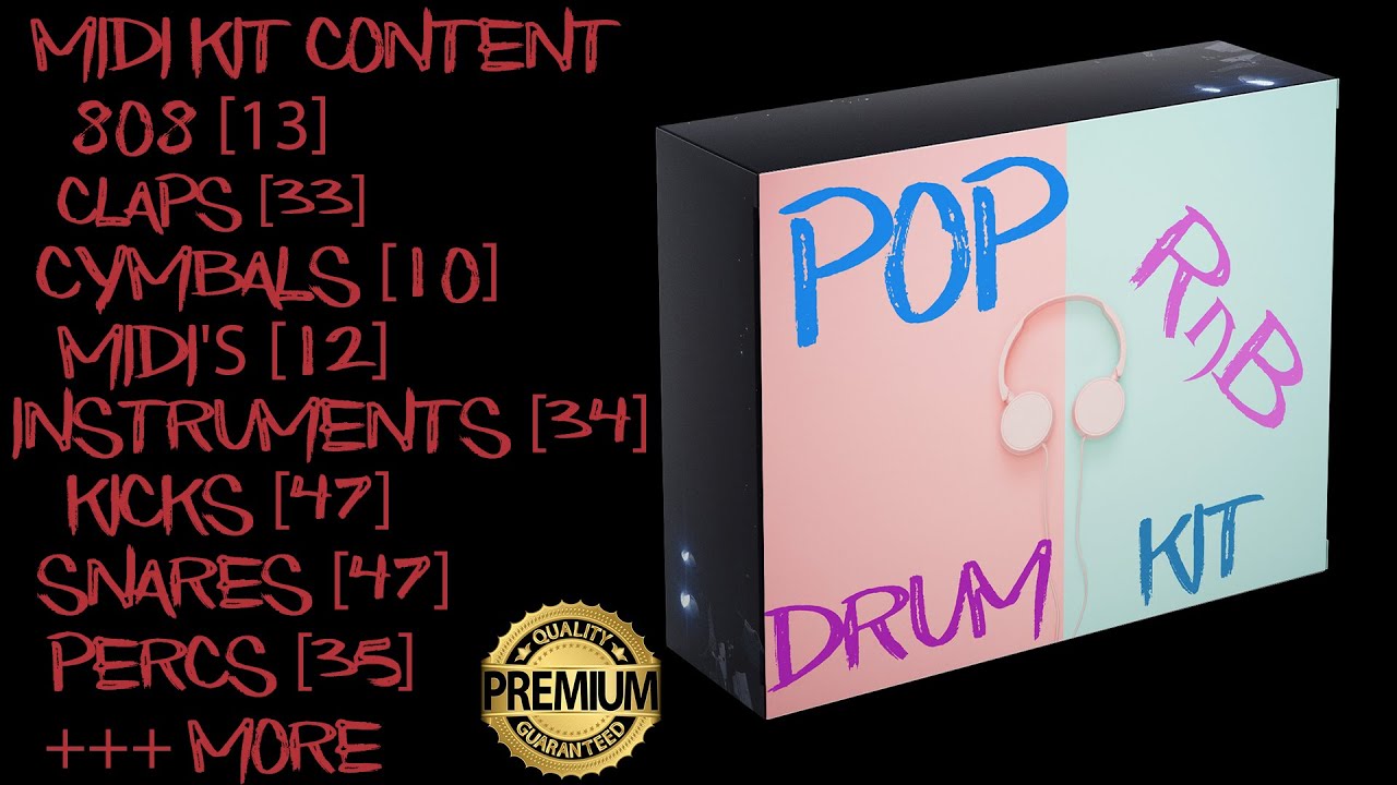 Pop Drum Kit 2021 Download | RnB Drum Kit  + Pop Midi, RnB Midi Pack