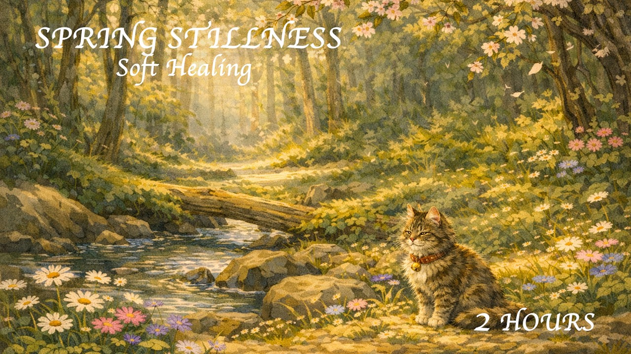 【Soft Healing】Spring Stillness｜森のぬくもり癒し｜作業・読書・リラックス用BGM (2 Hours)