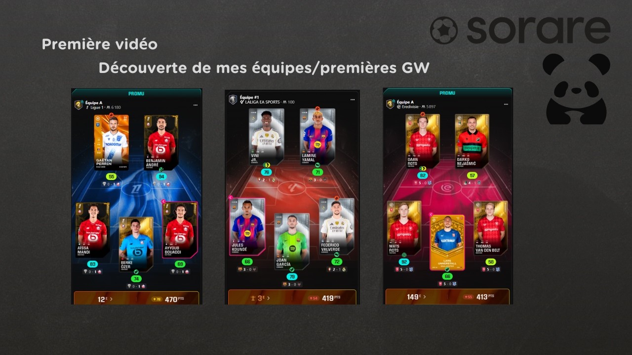 SORARE26 - Découverte de mon compte, mes équipes, mes GW