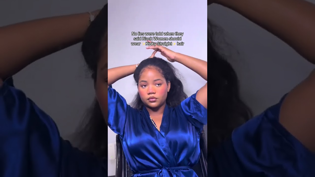Have you tried Kinky Straight hair??? | Half wig from CurlyMe Hair🔗in B!0#curlymehair #wigs #fyp