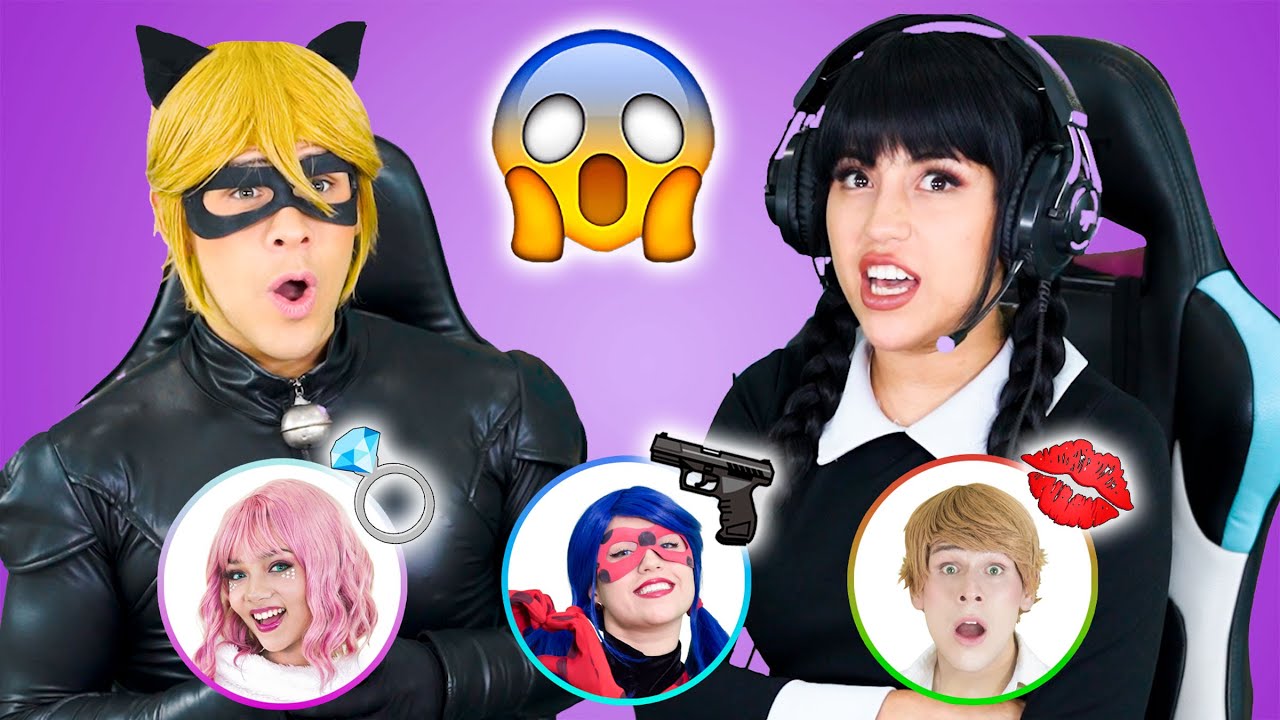 BESAR, CASAR O ELIMINAR CON CAT NOIR Y MERLINA ADDAMS *confesando todo*