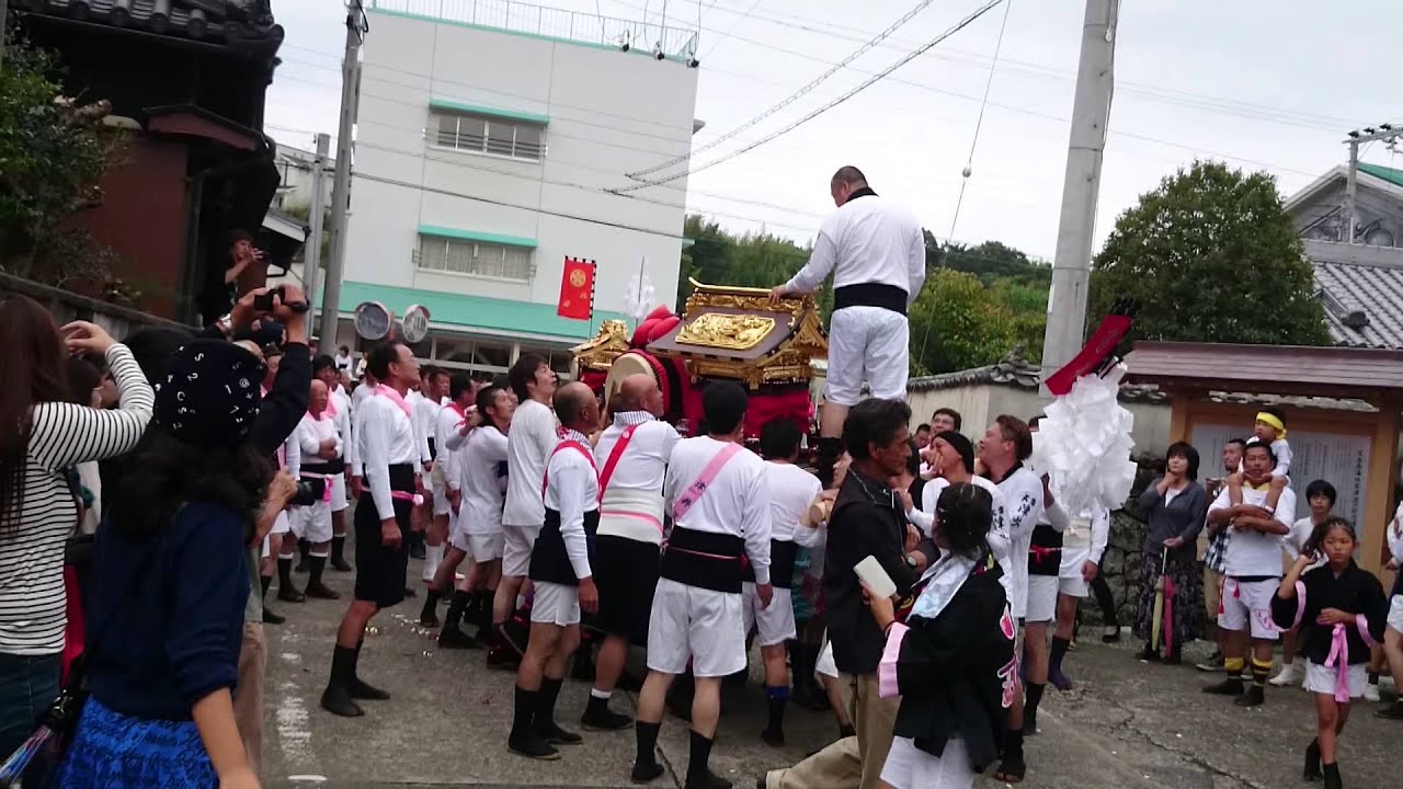 印南祭り2014　本宮朝　印定寺前　浜・津井・楠井