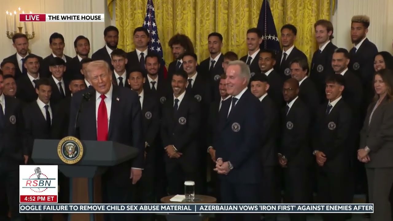 FULL EVENT: President Trump Hosts the 2025 Major League Soccer Champions at White House - 03/05/26