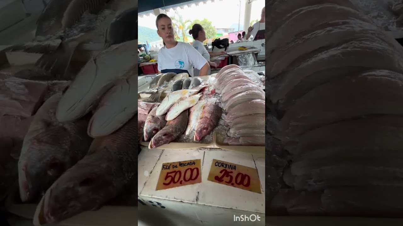 Conhecendo o Mercado do Peixe em UBATUBA SP local - Ilha dos pescadores CENTRO 