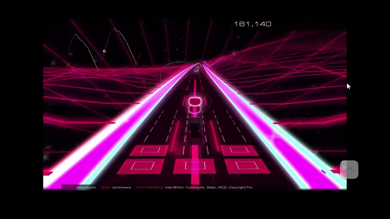 Audiosurf 2 Ep. 3699: Max Brhon - Cyberpunk. 356K score. Mono Turbo.