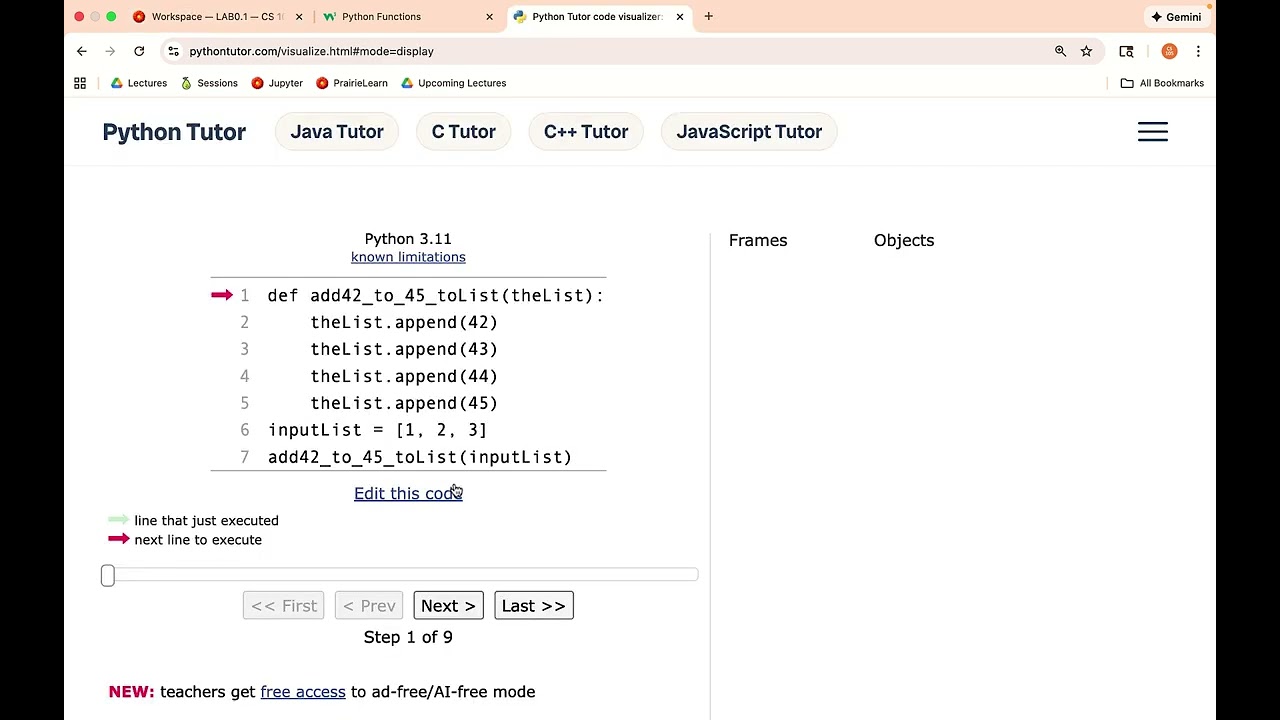 Modify a List in a Function (CS105 at UIUC)