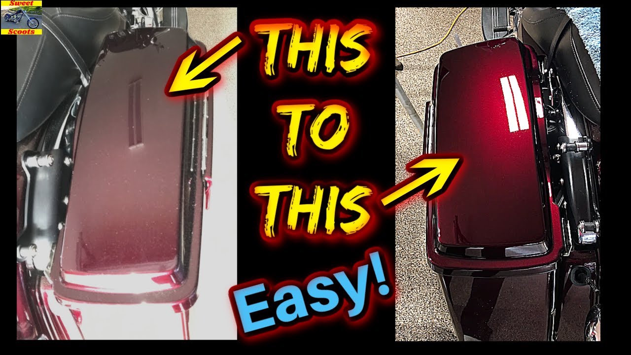 AMAZING DIY! How To Remove BAD Scratches Then Polish & Coat MOTORCYCLE PAINT