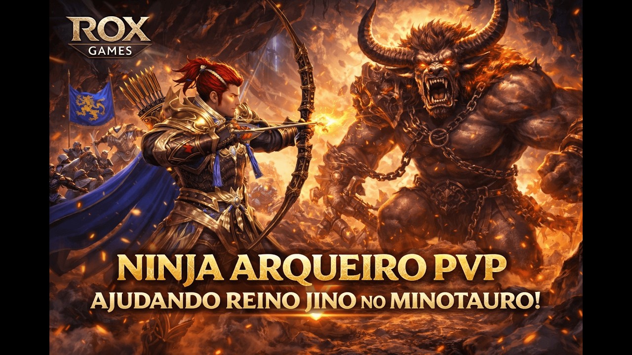 NINJA ARQUEIRO PVP 🔥 DO REINO JINO NO MINOTAURO | ROX GAMES