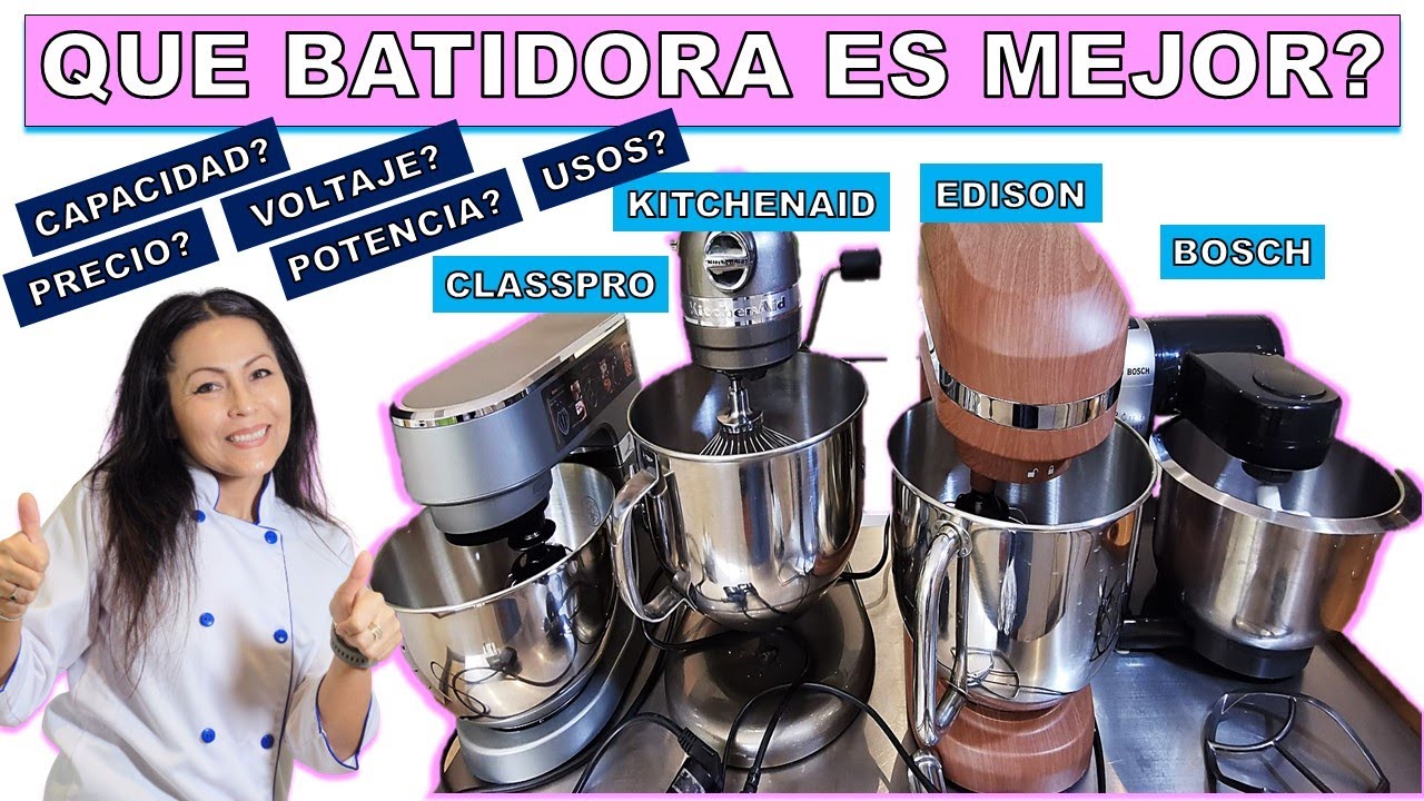 QUE BATIDORA COMPRAR PARA HACER PASTELES? KITCHENAID? BOSH? MARCAS CHINAS? - COMPARACION👀💸➡️