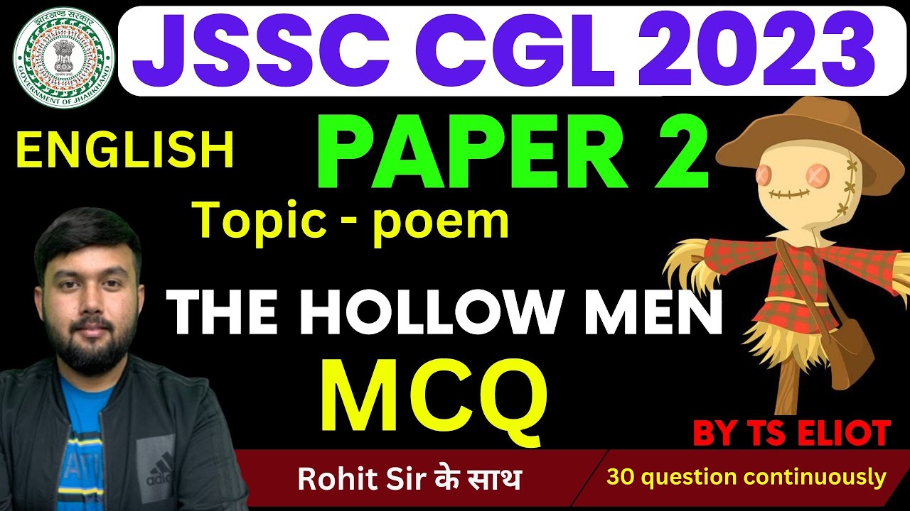 JSSC CGL English Topic - Poem (MCQ) The Hollow Men By TS Eliot #By Rohit sir