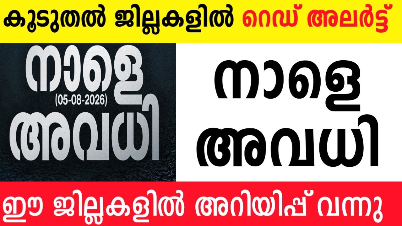നാളെ അവധി 🔴3 ജില്ലകളിൽ അറിയിപ്പ് വന്നു 🔴8 ജില്ലകളിൽ റെഡ് അലർട്ട് 🔴കോഴിക്കോട് അവധി ഇങ്ങനെ 