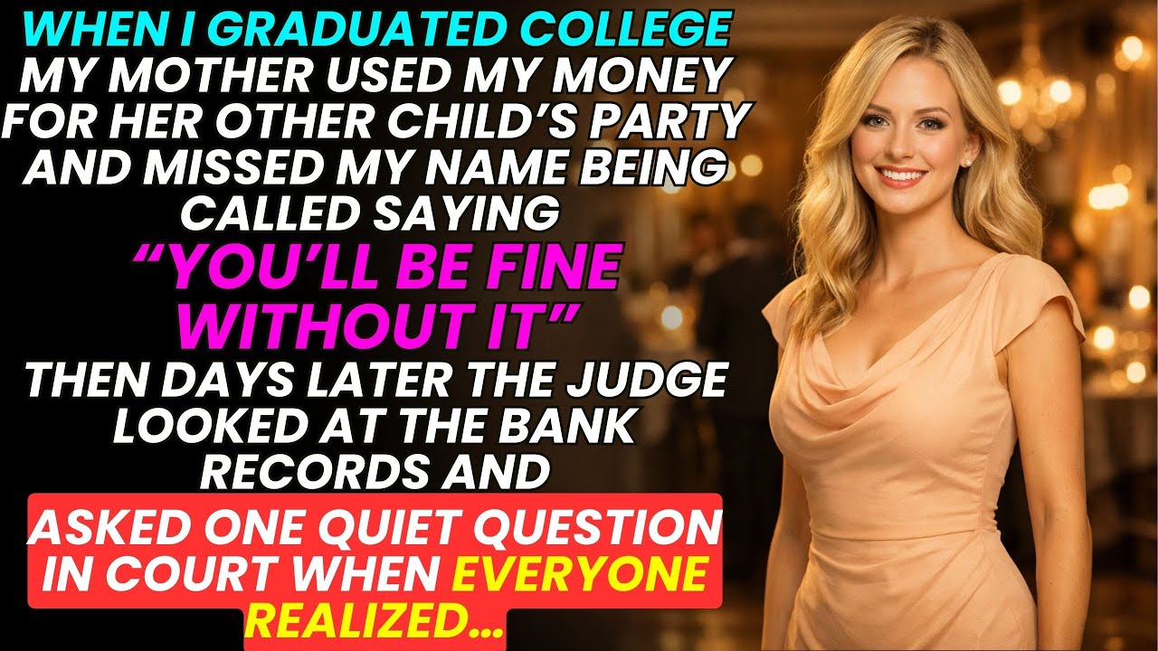 My Mother Used My Money for Her Child’s Party and Skipped My Graduation—Big Mistake