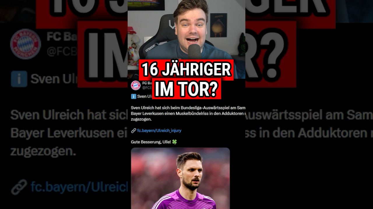 Sven Ulreich OFFIZIELL verletzt&hellip; steht jetzt ein 16-J&Auml;HRIGER im Bayern-Tor?! 😳🧤